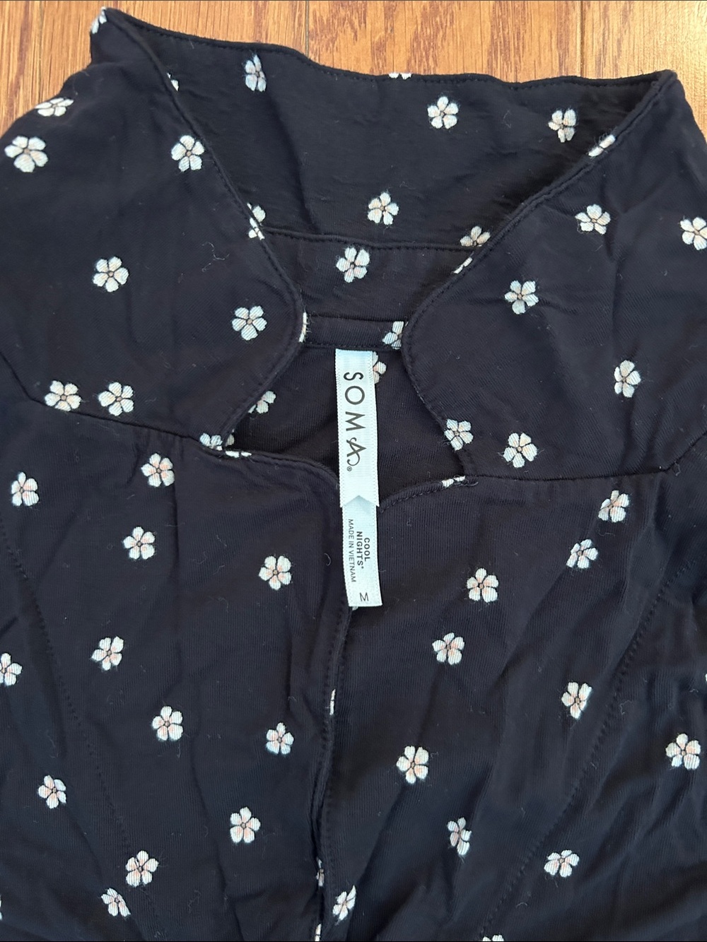 Soma Black Short-Sleeve Floral Pajama Set - Picture 2 of 3